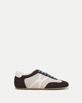 Riviera Knit Sneaker in Espresso/Ecru