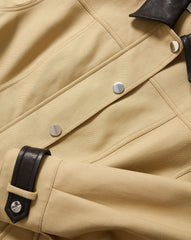 Talla Peplum Jacket in Tan Sand