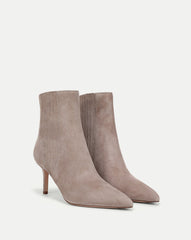 Lisa Mid-Heel Ankle Boot in Bark