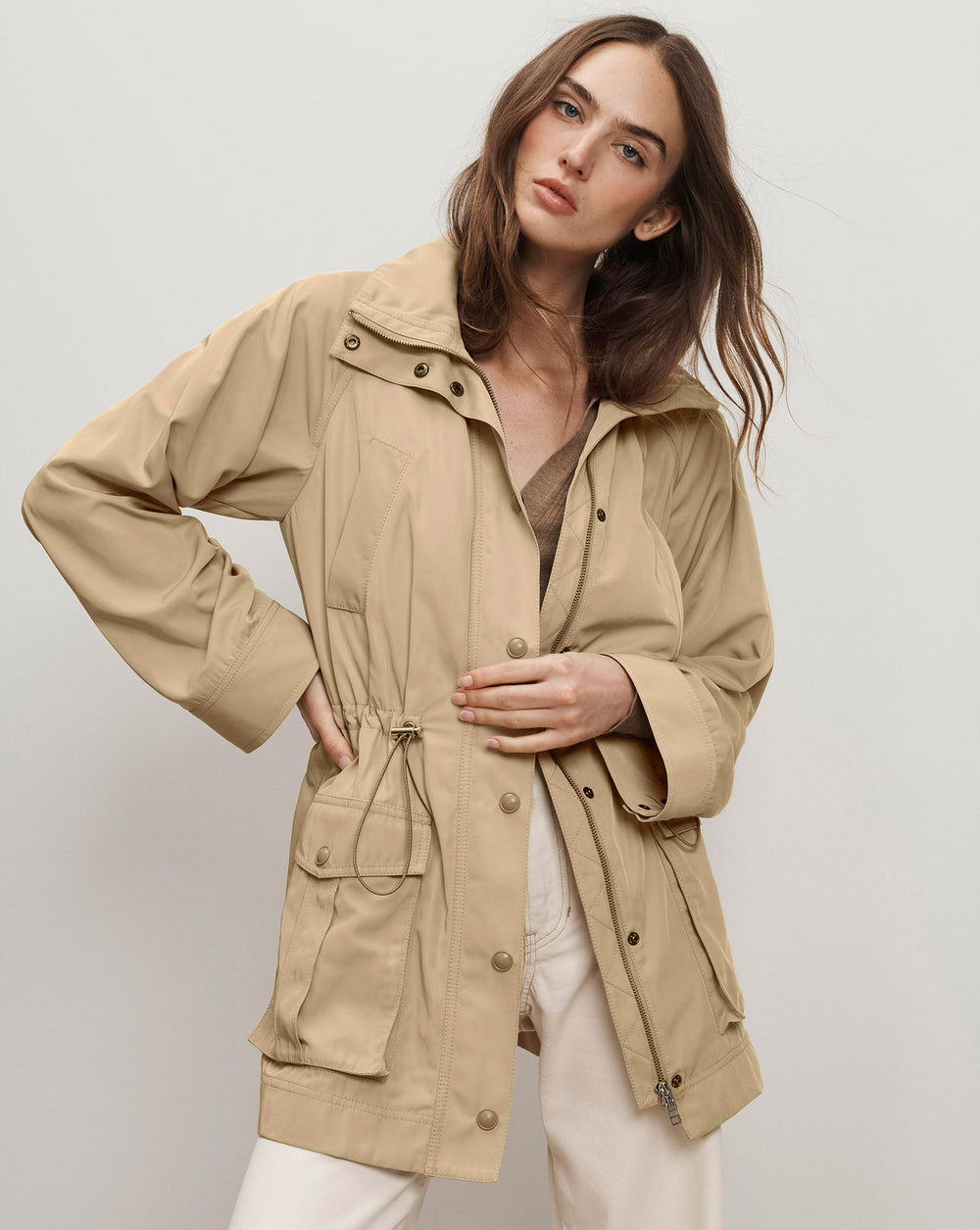 Arnault Parka Jacket in Tan Sand