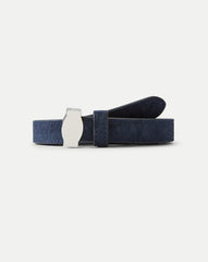Dash Suede Belt in Navy