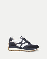Valentina Suede Sneaker in Navy Multi