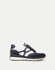 Valentina Suede Sneaker in Navy Multi