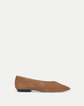 Bancroft Suede Flat in Chestnut