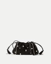Small Crystal Veronica Beard Stash Bag in Black