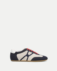 Riviera Knit Sneaker in Navy/Ecru
