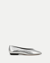 Bancroft Metallic Flat in Silver