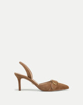 Loralyn Slingback Buckle Heel in Chestnut