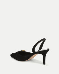 Loralyn Slingback Buckle Heel in Black