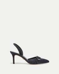 Loralyn Slingback Buckle Heel in Navy