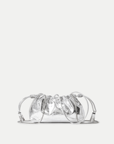 Small Metallic Veronica Beard Stash Bag in Silver