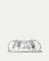 Small Metallic Veronica Beard Stash Bag in Silver