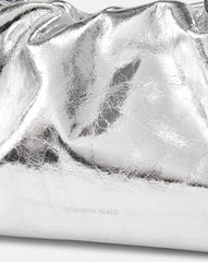 Small Metallic Veronica Beard Stash Bag in Silver