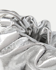 Small Metallic Veronica Beard Stash Bag in Silver