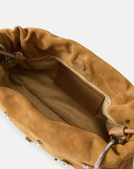 Small Crystal Veronica Beard Stash Bag in Brown Acorn