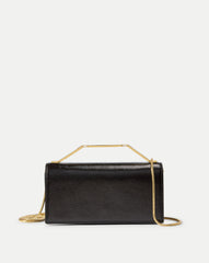 Barre Leather Clutch in Black