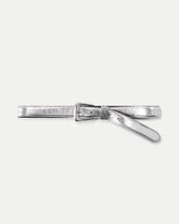 Arch Leather Belt in Silver