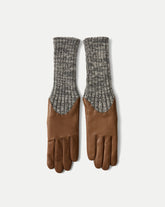 Celia Biker Glove in Brown Lambskin