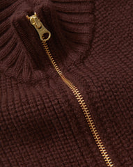 Chalmers Cashmere Dickey in Burgundy Raisin