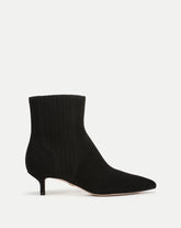 Lisa Kitten-Heel Ankle Boot in Black