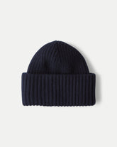 Wool-Cashmere Beanie in Navy