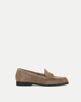 Penny Lug-Sole Loafer in Bark