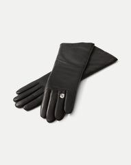 Celia Bague Glove in Black Lambskin