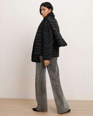 Martine Dickey Scarf Coat in Black Multi