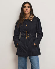 Langham Belted Dickey Coat in Navy