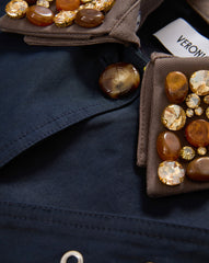 Langham Belted Dickey Coat in Navy