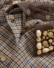 Kasper Plaid Jacket in Malt Multi