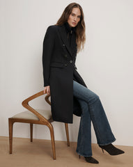 Stryder Double-Breasted Coat in Navy