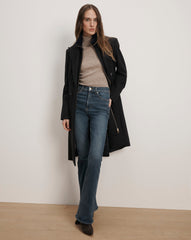 Stryder Double-Breasted Coat in Navy