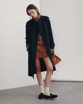 Conneley Dickey Trench Coat in Navy