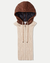 Orine Contrast Hoodie Dickey in Mocha/Heathered Sand