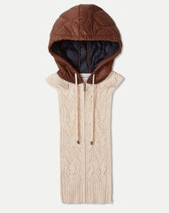 Orine Contrast Hoodie Dickey in Mocha/Heathered Sand