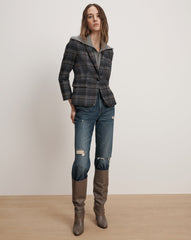 Beach Cashmere Dickey in Medium Heather Grey