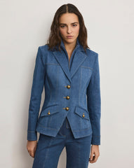 Uptown Cashmere Dickey in Blue Coast Melange