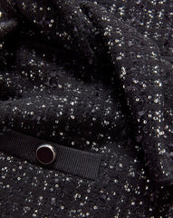 Channing Tweed Mini Dress in Black