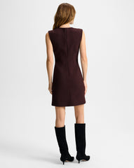 Anais Tailored Mini Dress in Maroon Dark Currant