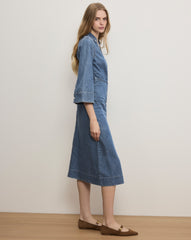 Haydon Denim Midi Dress in Rebel Blue