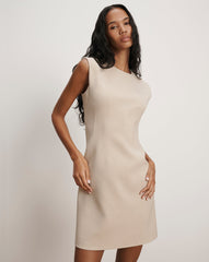 Anais Tailored Mini Dress in Cream