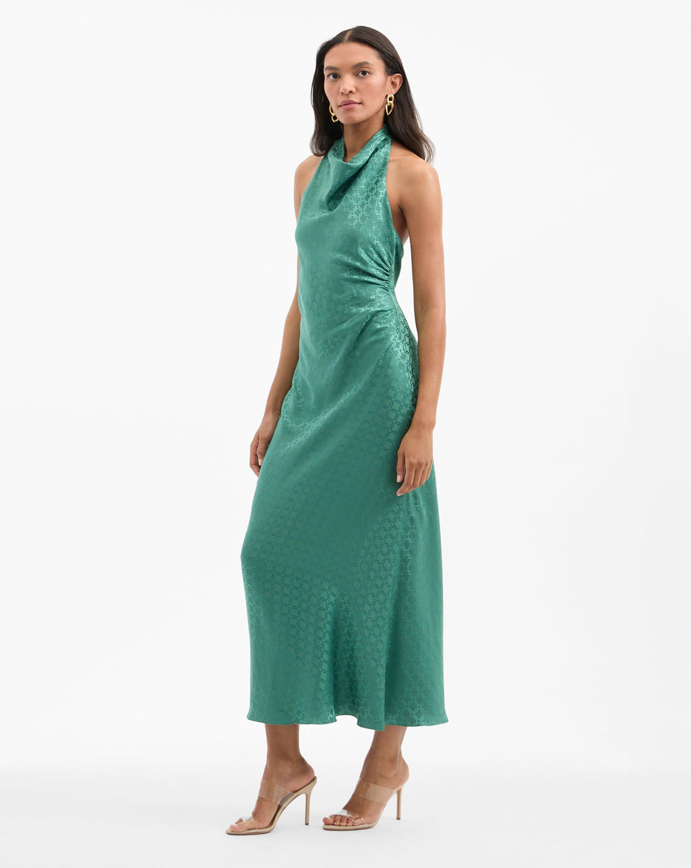 Maggie Halter Maxi Dress in Teal Clover