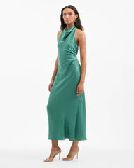 Maggie Halter Maxi Dress in Teal Clover