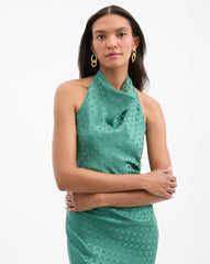 Maggie Halter Maxi Dress in Teal Clover