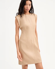 Rosedale Linen Dress in Khaki Melange