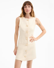 Whistler Mini Dress in Ecru