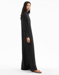Moore Linen Maxi Dress in Black