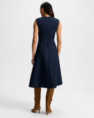 Dulce Denim Midi Dress in Midnight Wash