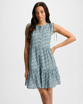 Yulianna Floral Mini Dress in Lake Mist Multi